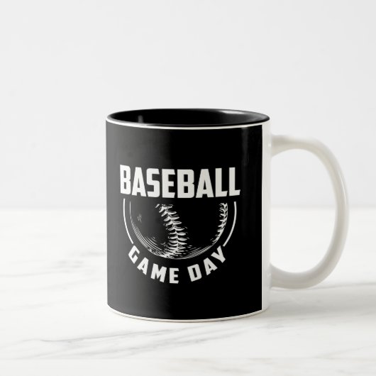 Tasse 2 Couleurs Jour du baseball (Droit)