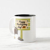 Tasse 2 Couleurs Jour du bon thanksgiving amusant (Devant gauche)