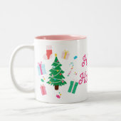 Tasse 2 Couleurs Jour férié de Noël de Preppy (Gauche)