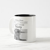 Tasse 2 Couleurs Journal pour 30 ans (Devant gauche)