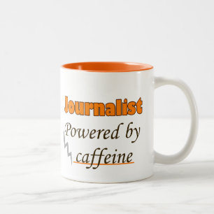 Tasse 2 Couleurs Journaliste propulsé par la caféine