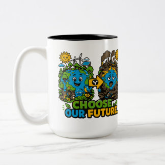 Tasse 2 Couleurs Journée de la Terre éco-responsable