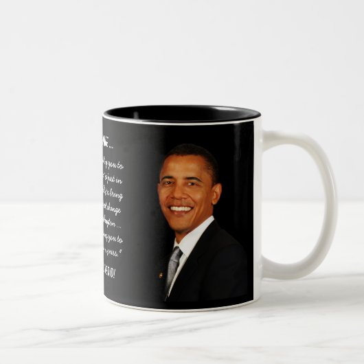 Tasse 2 Couleurs Journée du Président Barack Obama 2009 (Droit)