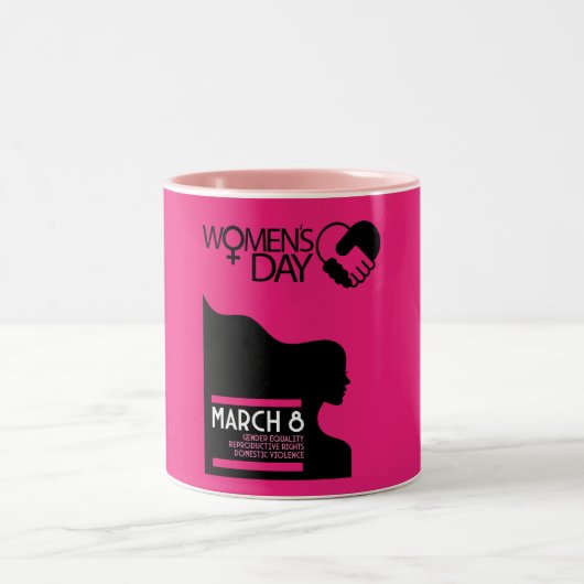 Tasse 2 Couleurs Journée internationale de la femme (Centre)