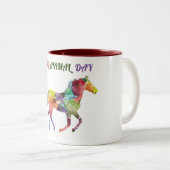 Tasse 2 Couleurs Journée mondiale des animaux (Devant droit)
