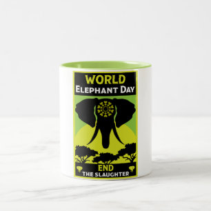 Tasse 2 Couleurs Journée mondiale des éléphants vendredi 12 août T-