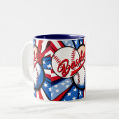 Tasse 2 Couleurs Jours de baseball (Devant gauche)
