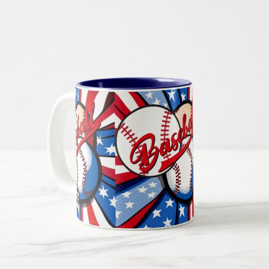 Tasse 2 Couleurs Jours de baseball (Devant gauche)