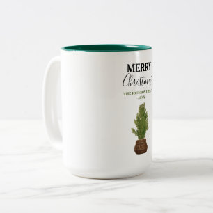 Tasse 2 Couleurs Jours fériés de Noël rustique