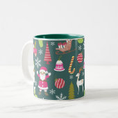 Tasse 2 Couleurs Joy Christmas Green (Devant gauche)
