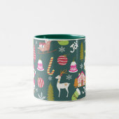 Tasse 2 Couleurs Joy Christmas Green (Centre)