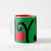 Tasse 2 Couleurs Joy Heart Love (Devant gauche)