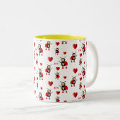 Tasse 2 Couleurs Joy Texte sur le blanc (Devant droit)