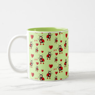 Tasse 2 Couleurs Joy Texte sur le vert pâle