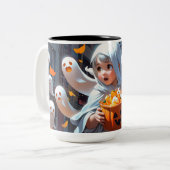 Tasse 2 Couleurs Joyeuse Chasse Fantôme ! (Devant gauche)