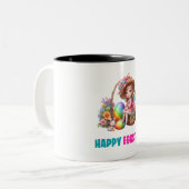 Tasse 2 Couleurs Joyeuse fête de Pâques - Célébrer (Devant gauche)