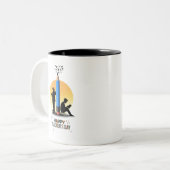 Tasse 2 Couleurs Joyeuse Fête des Enseignants Graphique (Devant gauche)