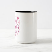 Tasse 2 Couleurs Joyeuse fête des Mères (Centre)