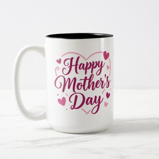 Tasse 2 Couleurs Joyeuse fête des Mères (Gauche)