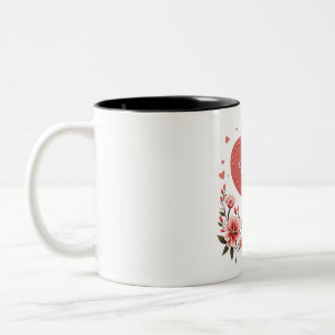 Tasse 2 Couleurs Joyeuse Fête des Mères Floral Heart
