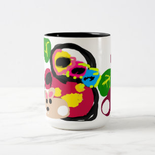 Tasse 2 Couleurs Joyeuse fête des mères lapins et lapin