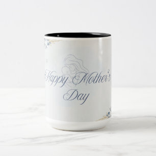 Tasse 2 Couleurs Joyeuse fête des Mères Mère et Enfant