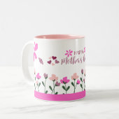 Tasse 2 Couleurs Joyeuse fête des mères multi-couleurs Design (Devant gauche)