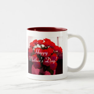 Tasse 2 Couleurs Joyeuse fête des mères Roses rouges
