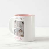 Tasse 2 Couleurs Joyeuse Fête des mères Simple Script moderne Quatr (Devant gauche)