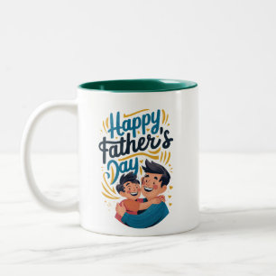 Tasse 2 Couleurs Joyeuse Fête des Pères