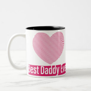 Tasse 2 Couleurs Joyeuse fête des pères, Meilleur papa qui soit. 