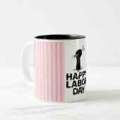 Tasse 2 Couleurs Joyeuse fête du Travail (Devant gauche)