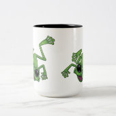 Tasse 2 Couleurs Joyeuse grenouille verte (Centre)