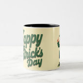 Tasse 2 Couleurs Joyeuse Saint-Patrick Cute Leprechaun (Centre)