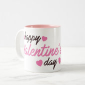 Tasse 2 Couleurs Joyeuse Saint-Valentin (Devant gauche)