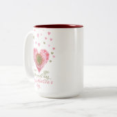 Tasse 2 Couleurs Joyeuse Saint-Valentin (Devant gauche)