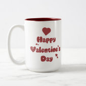 Tasse 2 Couleurs Joyeuse Saint-Valentin Cœurs Mignons (Gauche)
