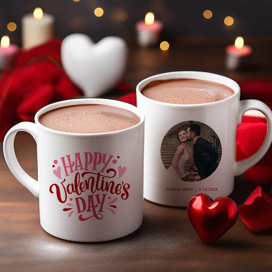 Tasse 2 Couleurs "Joyeuse Saint Valentin" Personnalisé