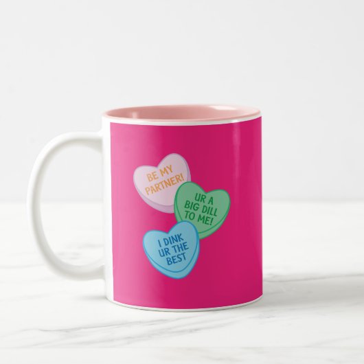 Tasse 2 Couleurs Joyeuse Saint-Valentin Pickleball Style-2 (Gauche)