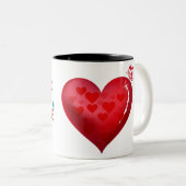 Tasse 2 Couleurs Joyeuse Saint-Valentin rouge (Devant droit)
