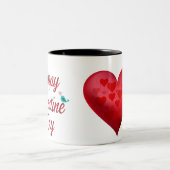 Tasse 2 Couleurs Joyeuse Saint-Valentin rouge (Centre)