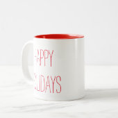 Tasse 2 Couleurs Joyeuses fêtes (Devant gauche)