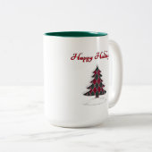 Tasse 2 Couleurs Joyeuses fêtes ! (Devant droit)