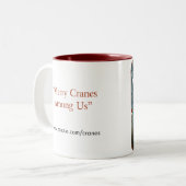 Tasse 2 Couleurs Joyeuses grues parmi nous (Devant gauche)