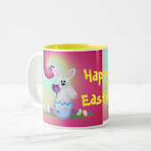 Tasse 2 Couleurs Joyeuses Pâques (Devant gauche)