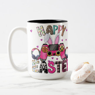Tasse 2 Couleurs Joyeuses Pâques Manette de jeu vidéo Lapin Oreille