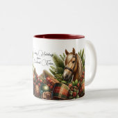 Tasse 2 Couleurs Joyeuses vacances Dressage Noël (Devant droit)