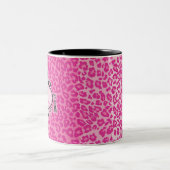 Tasse 2 Couleurs Joyeux 50e anniversaire Pink Leopard 50 et Fabulou (Centre)