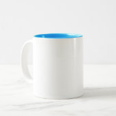 Tasse 2 Couleurs Joyeux 55e Anniversaire (bleu) (Devant gauche)