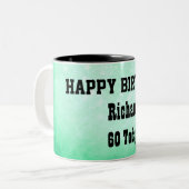 Tasse 2 Couleurs Joyeux 60e anniversaire Personnalisé (Devant gauche)